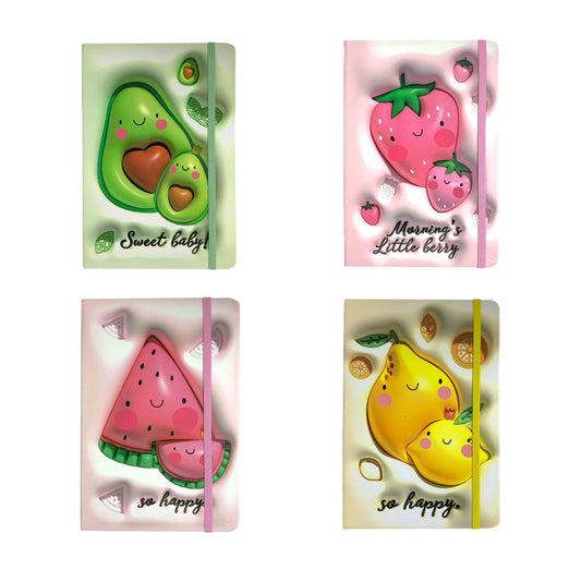 Fruits Girl Printed Notebook 20 x 15 Assorted Models || دفتر مطبوع حجم ١٥*٢٠ موديلات مختلفة الفواكه 