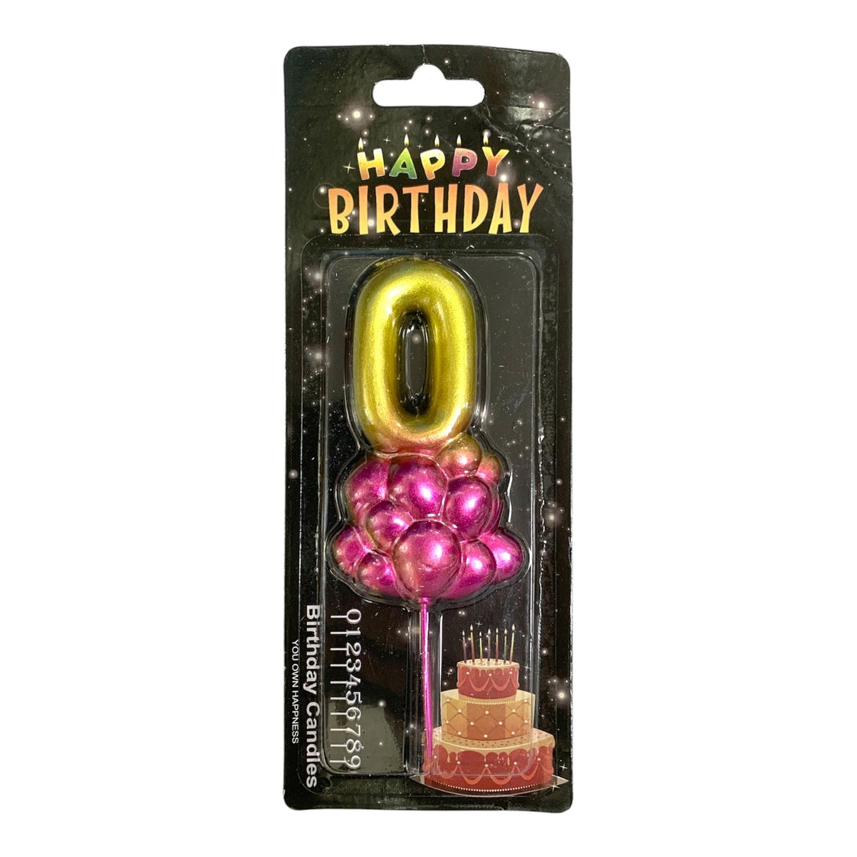 Birthday Candles Golden Color from 0-9 || شموع اعياد ميلاد لون ذهبي من ٠-٩