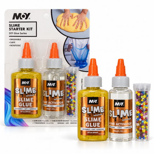 M&Y Slime Starter Kit Amber Slime Glue || إم آند واي مجموعة سلايم للمبتدئين غراء سلايم كهرماني