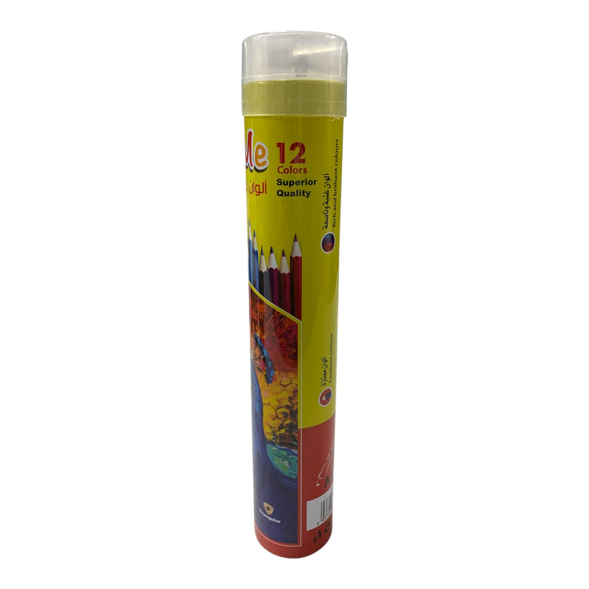 A&T Color Me Colored Pencils 12 Color Cylinder || الوان خشبية ١٢ لون اي اند تي كولور مي