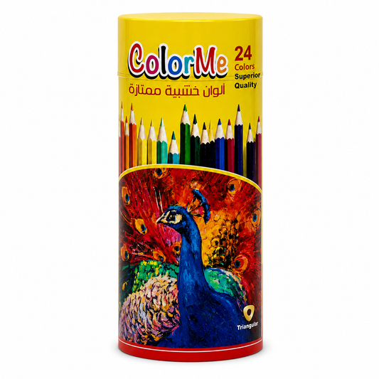 A&T Color Me Colored Pencils 24 Color Cylinder || الوان خشبية ٢٤ لون اي اند تي كولور مي⁩
