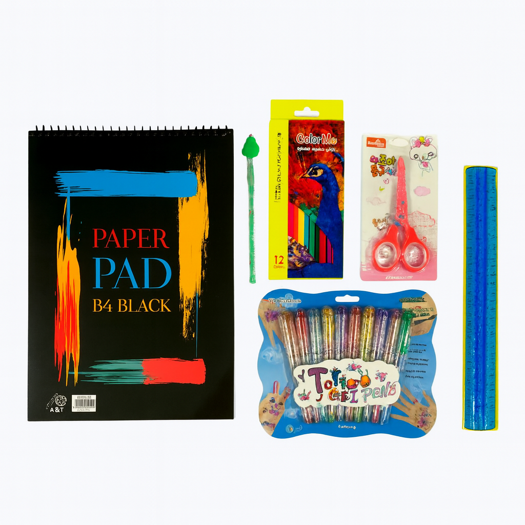 A&T Stationery Set 28 Pcs || مجموعة قرطاسية اي اند تي 28 حبة