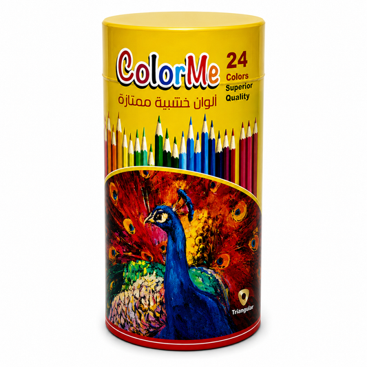 A&T Color Me Colored Short Pencils 12 Color Cylinder || الوان خشبية قصيرة كولور مي ١٢ لون
