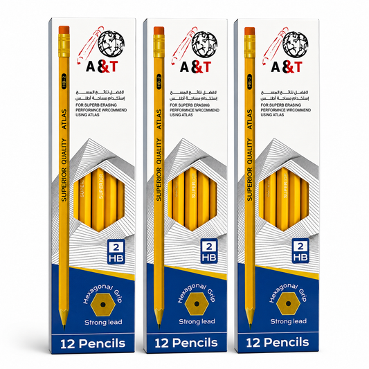 A&T Offer 2 +1 Free Pencil Packs || باكيج  اقلام رصاص اي اند تي 2+1