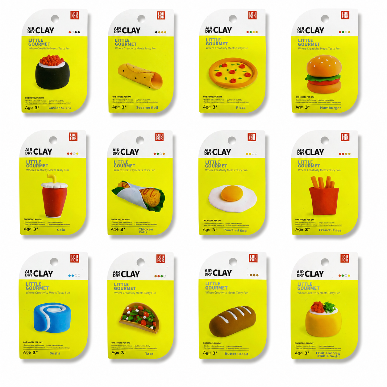 Air Dry Clay Sea Little Gourmet Assorted Models || طين اسفنجي هوائي الاكل القورميه موديلات متنوعة