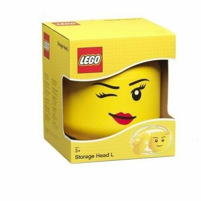 Lego Wink Storage Head, Large || تخزين ليقو البنت المبتسمة