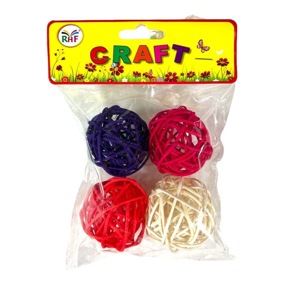 4 Pack Rattan Balls || كرات قش شد ٤ حبة