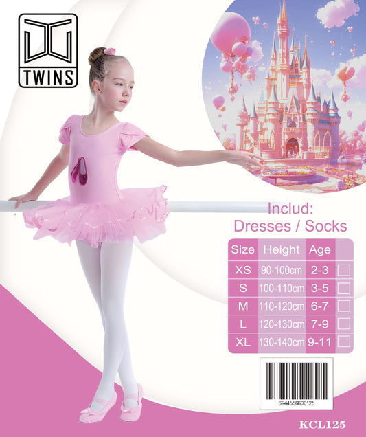 Pink Ballet Tutu Dress with Stockings Kids Costume || لبس أطفال فستان باليه وردي بتنورة توتو مع جوارب — supplier reference