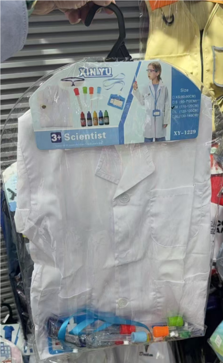 Scientist Lab Coat Costume with Goggles || زي عالم بمعطف مختبر ونظارات — supplier reference