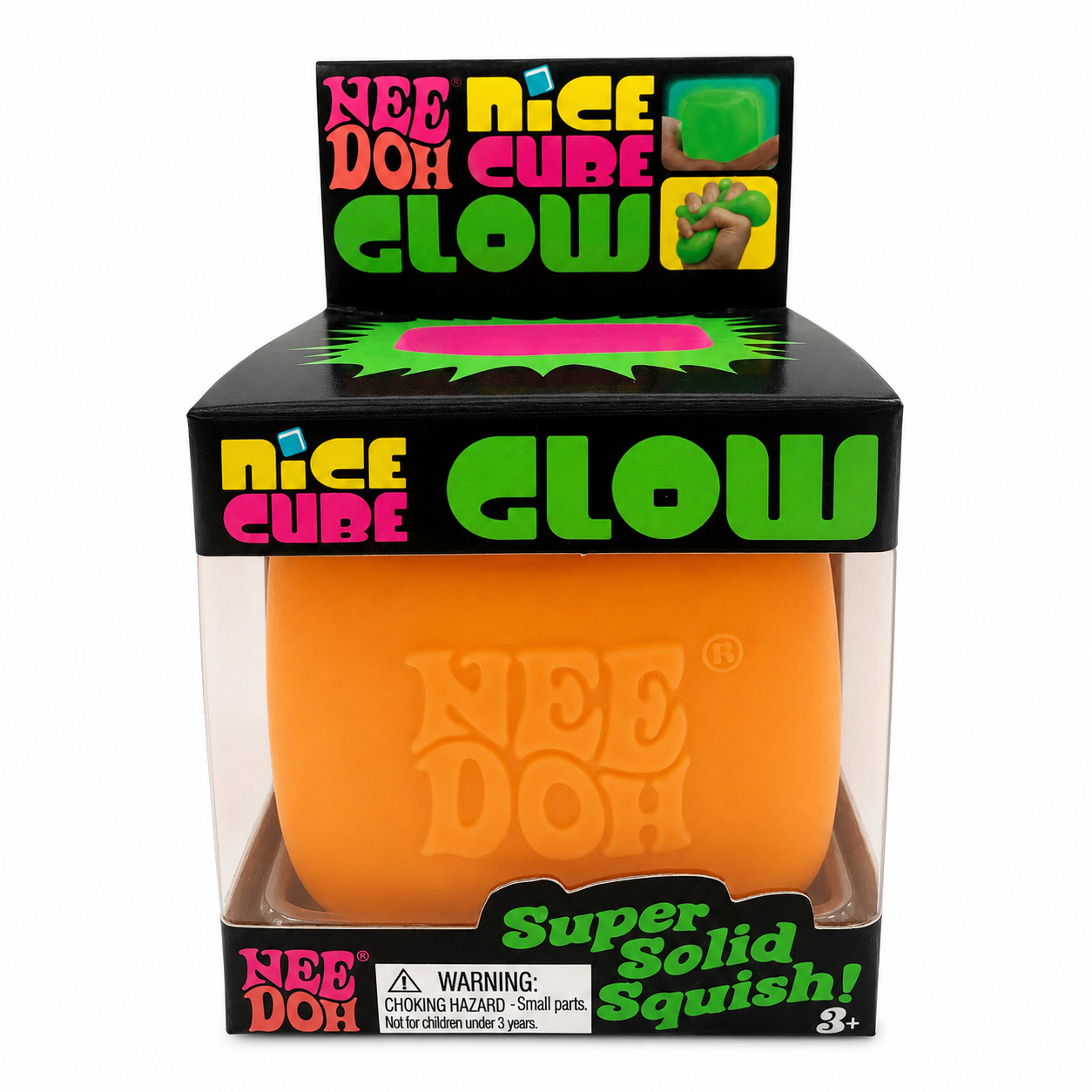 Needoh Nice Cube Glow Orange || نيدو مكعب سويرل مضيئ برتقالي