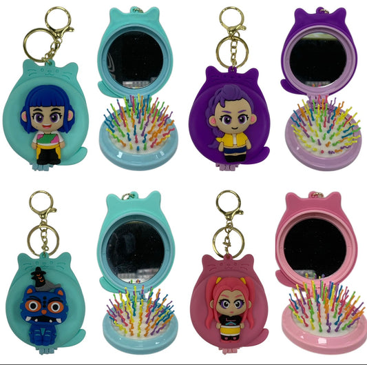 Kpop Demon Hunter Hair Comb and Mirror Assorted Colors || مشط و مراه كي بوب ديمون هنتر الوان متنوعة

