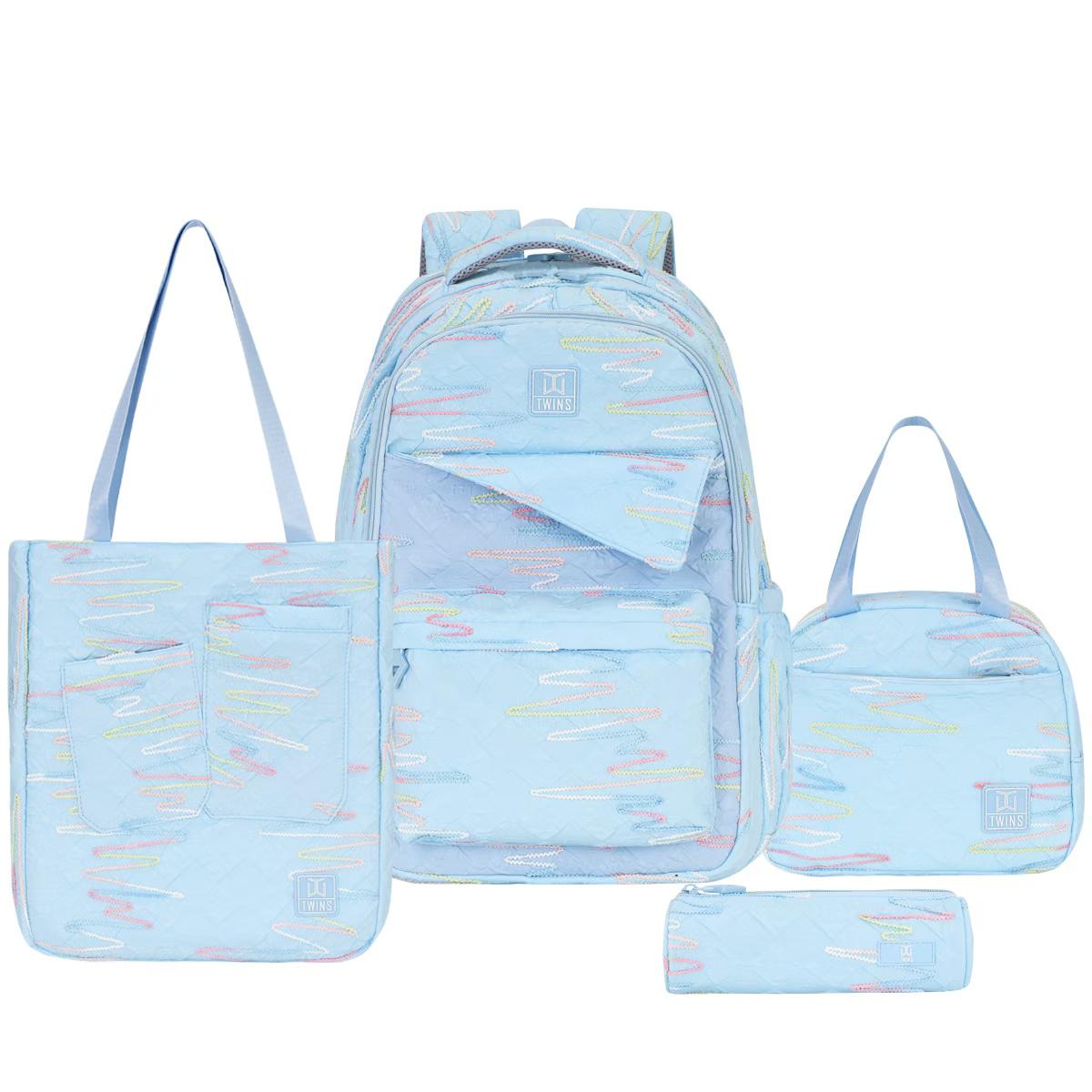 Twins Back to School Backpack Set 4 Pcs || مجموعة العودة الى المدرسة طقم ٤ قطع جنطة طهر و مقلمة و شنطة اكل و حقيبة رياضة #14