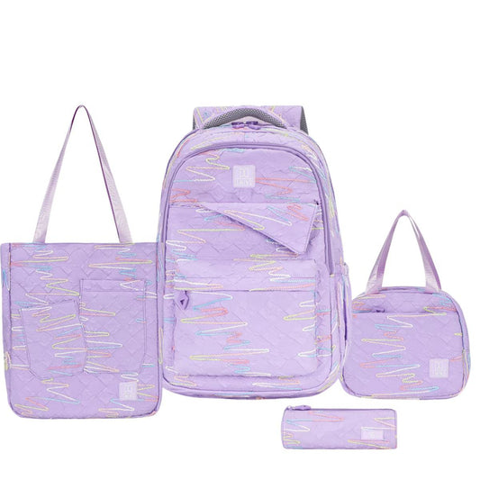 Twins Back to School Backpack Set 4 Pcs || مجموعة العودة الى المدرسة طقم ٤ قطع جنطة طهر و مقلمة و شنطة اكل و حقيبة رياضة #16