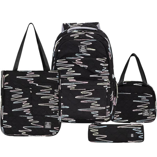 Twins Back to School Backpack Set 4 Pcs || مجموعة العودة الى المدرسة طقم ٤ قطع جنطة طهر و مقلمة و شنطة اكل و حقيبة رياضة #13