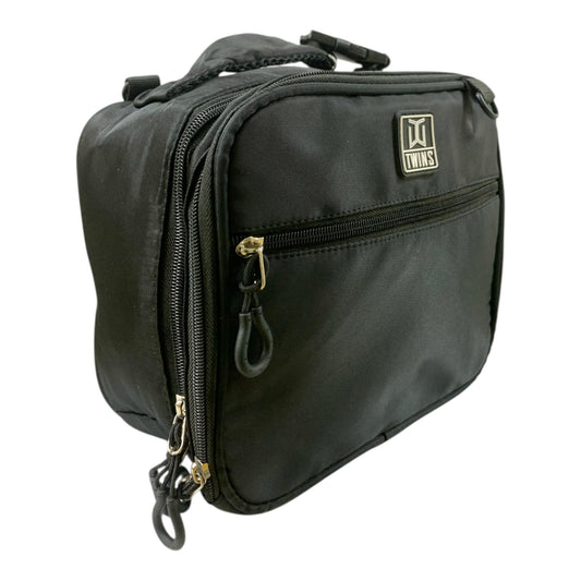 Twins Insulated Lunch Bag - Stylish & Reusable Lunch Box for Kids & Adults Black || شنطة اكل توينز اي اند تي سحابين للمدرسة و الدوامات لون اسود