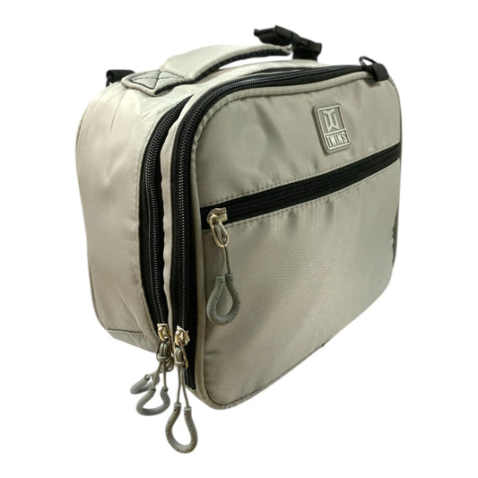 Twins Insulated Lunch Bag Stylish & Reusable Lunch Box for Kids & Adults Biege || شنطة اكل توينز اي اند تي سحابين للمدرسة و الدوامات لون بيج