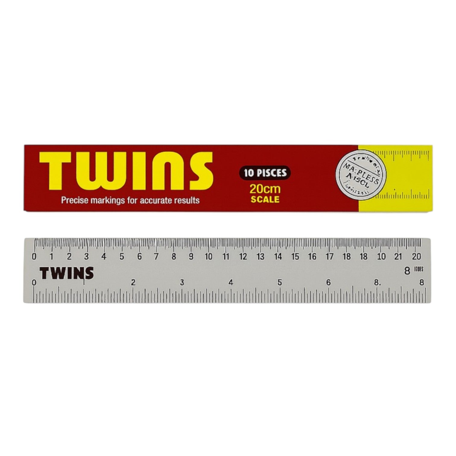 A&T Back to school Offer 10 Rulers 20 cm 8 inches || عرض قرطاسية العودة الى المدرسة علبة مساطر 10 حبة 20 سم 8 انش اي اند تي