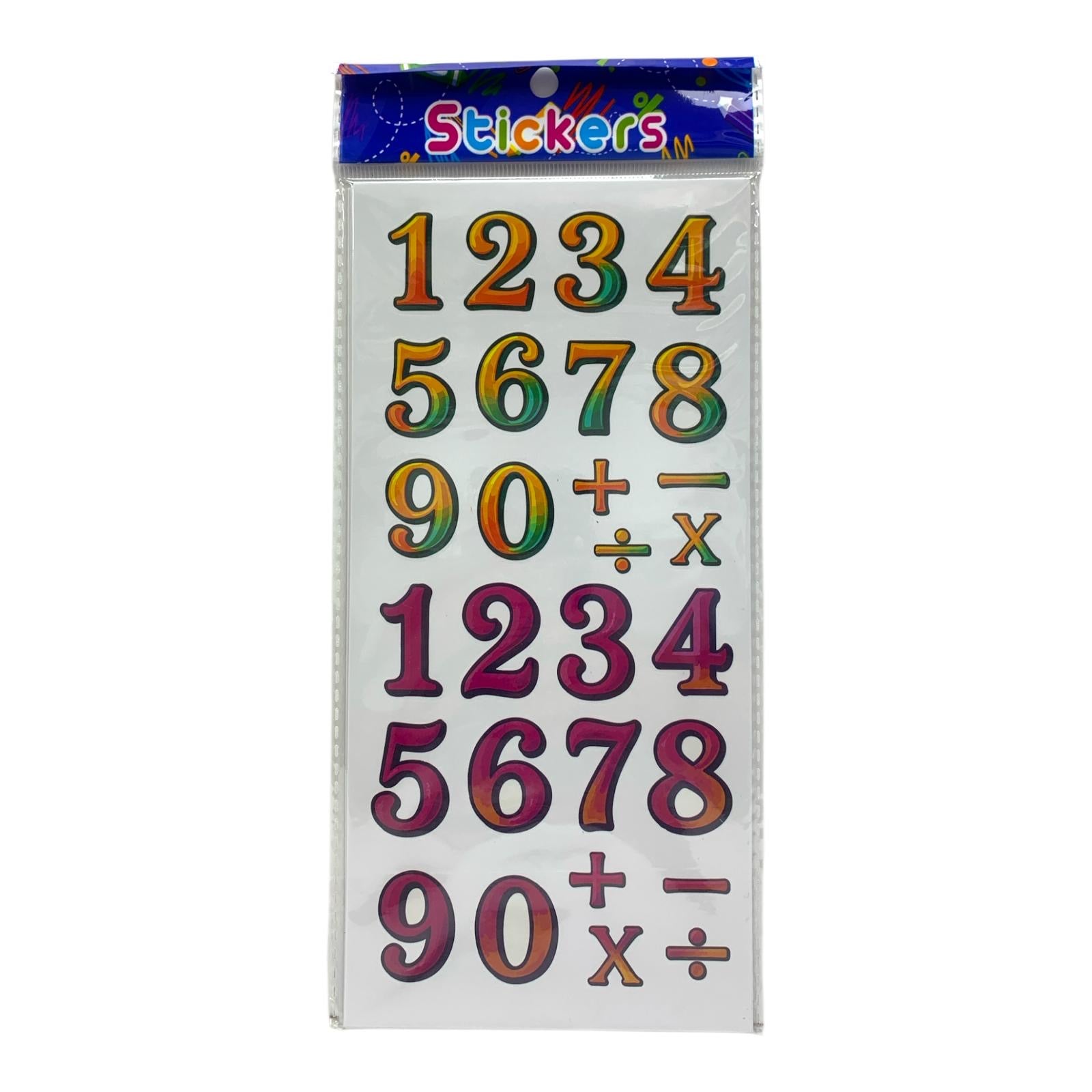 English Numbers Stickers || ستيكرات ارقام انجليزي