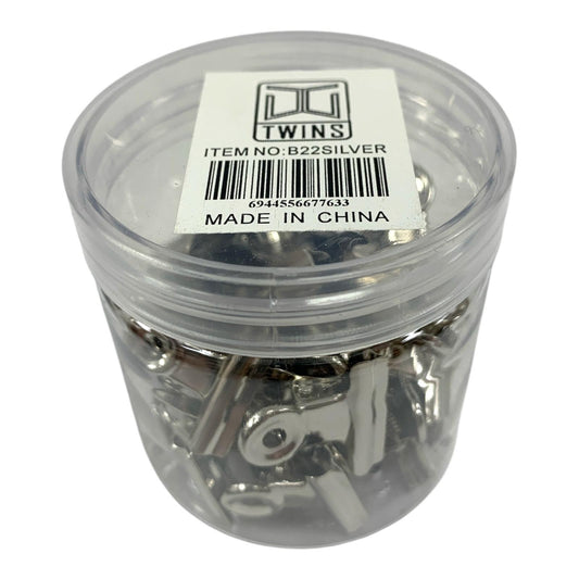 A&T Paper Clips 22 ml Silver || مشبك ورق اي اند تي فضي ٢٢ مل
