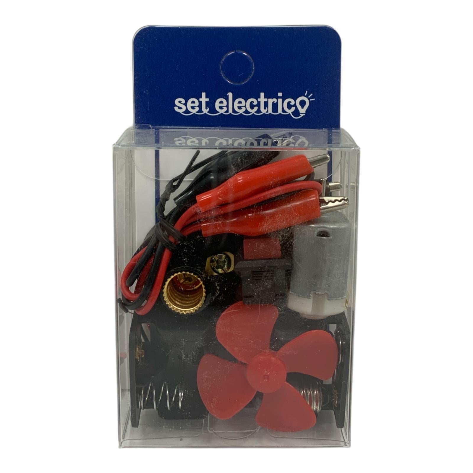 Electricity Set Electric Motor Fan Red Color || دائرة كهربائية محرك مع مروحة لون احمر

