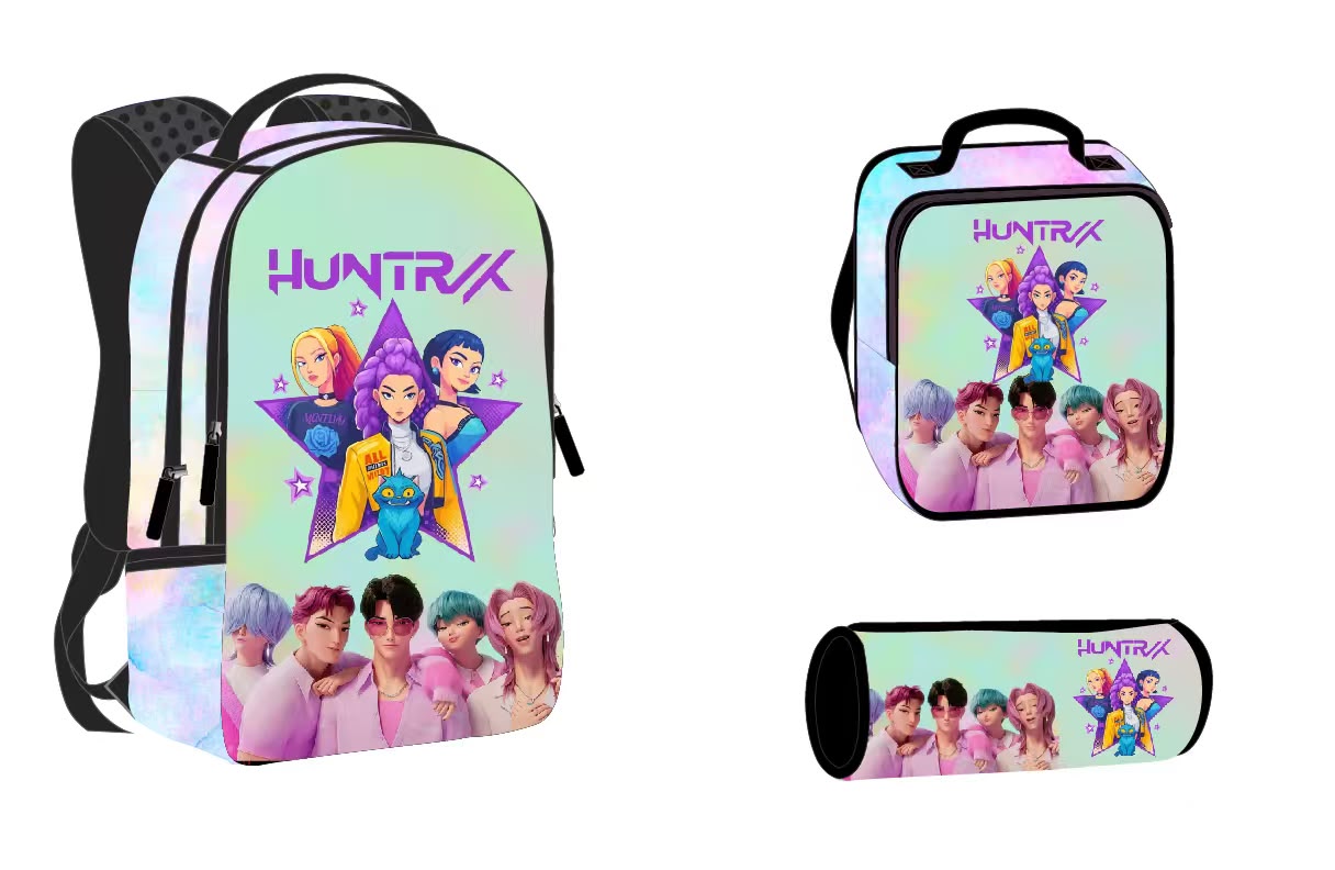 3 Pieces K-POP Backpack || شنطة ظهر 3 قطع شخصيات كي بوب 