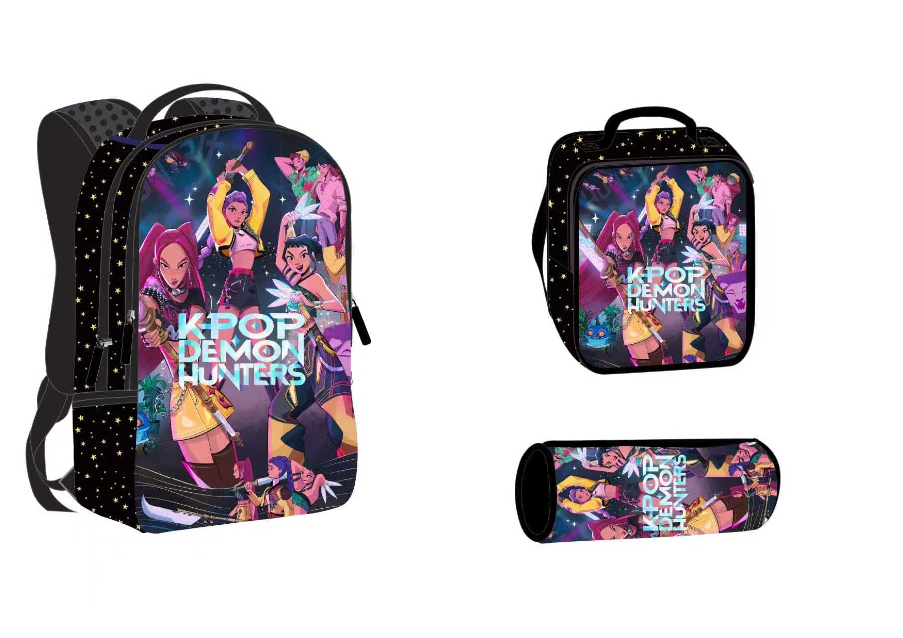 3 Pieces K-POP Backpack #2  || شنطة ظهر 3 قطع شخصيات كي بوب #2