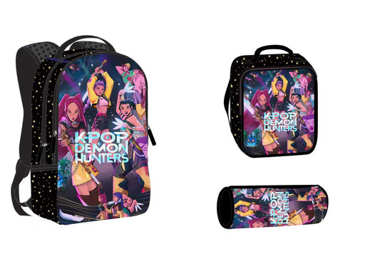 3 Pieces K-POP Backpack #2  || شنطة ظهر 3 قطع شخصيات كي بوب #2