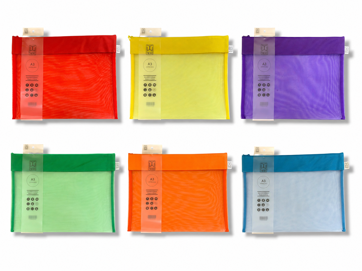 Zipper File A3 Assorted Colors || ملف سحاب حجم اي ثري الوان متنوعة