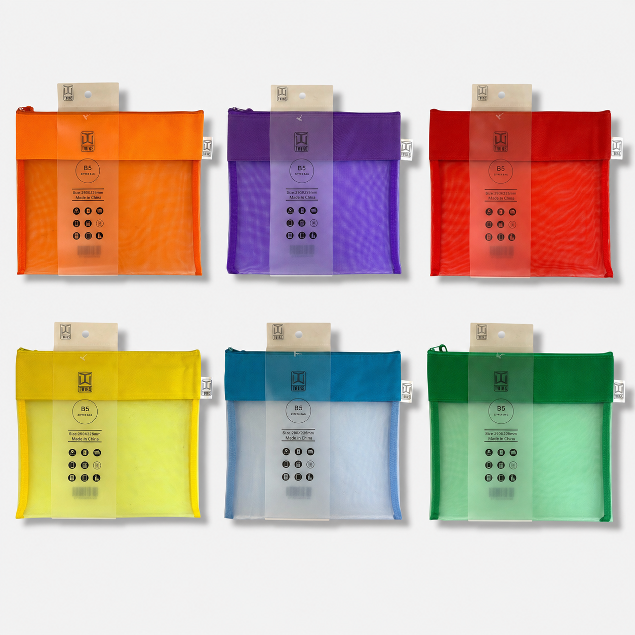 Zipper File B5 Assorted Colors || ملف سحاب حجم بي فايف الوان متنوعة