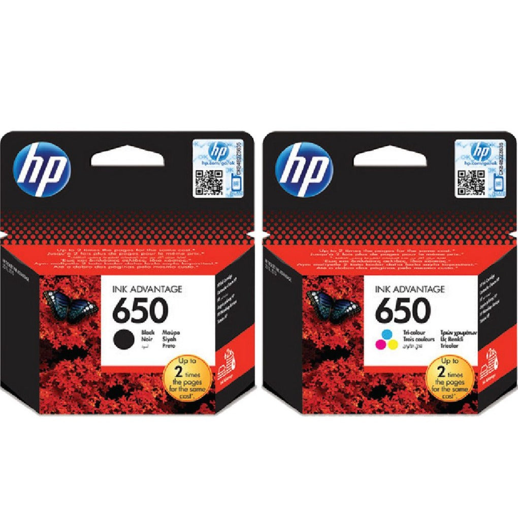 Hp Printer Ink Set 650 || طقم حبر طابعه ٦٥٠ اسود و ملون