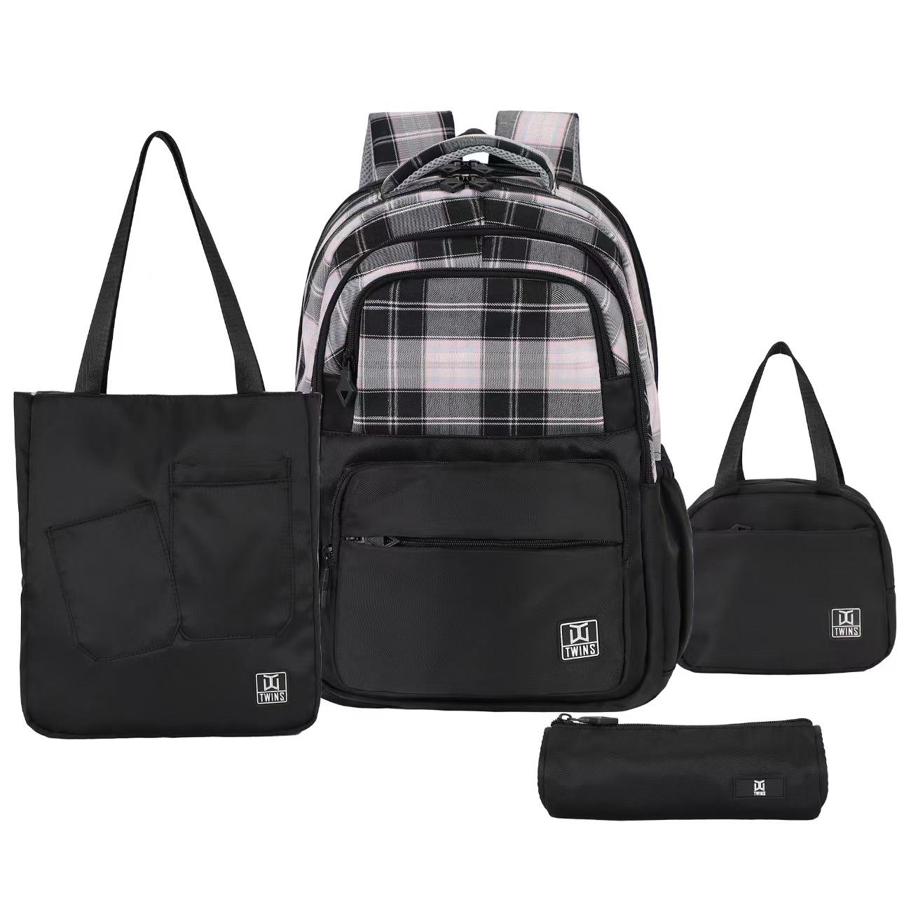 Twins Back to School Backpack Set 4 Pcs || مجموعة العودة الى المدرسة طقم ٤ قطع جنطة طهر و مقلمة و شنطة اكل و حقيبة رياضة #18