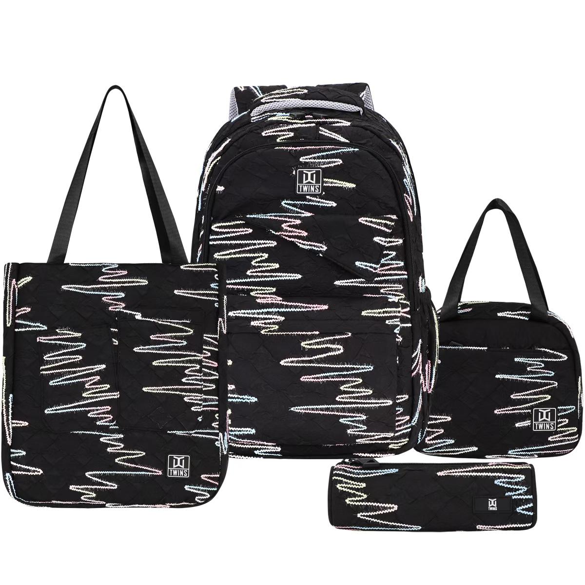 Twins Back to School Backpack Set 4 Pcs || مجموعة العودة الى المدرسة طقم ٤ قطع جنطة طهر و مقلمة و شنطة اكل و حقيبة رياضة #13