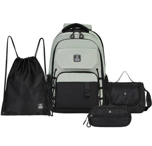 Twins Back to School Backpack Set 4 Pcs || مجموعة العودة الى المدرسة طقم ٤ قطع جنطة طهر و مقلمة و شنطة اكل و حقيبة رياضة #9