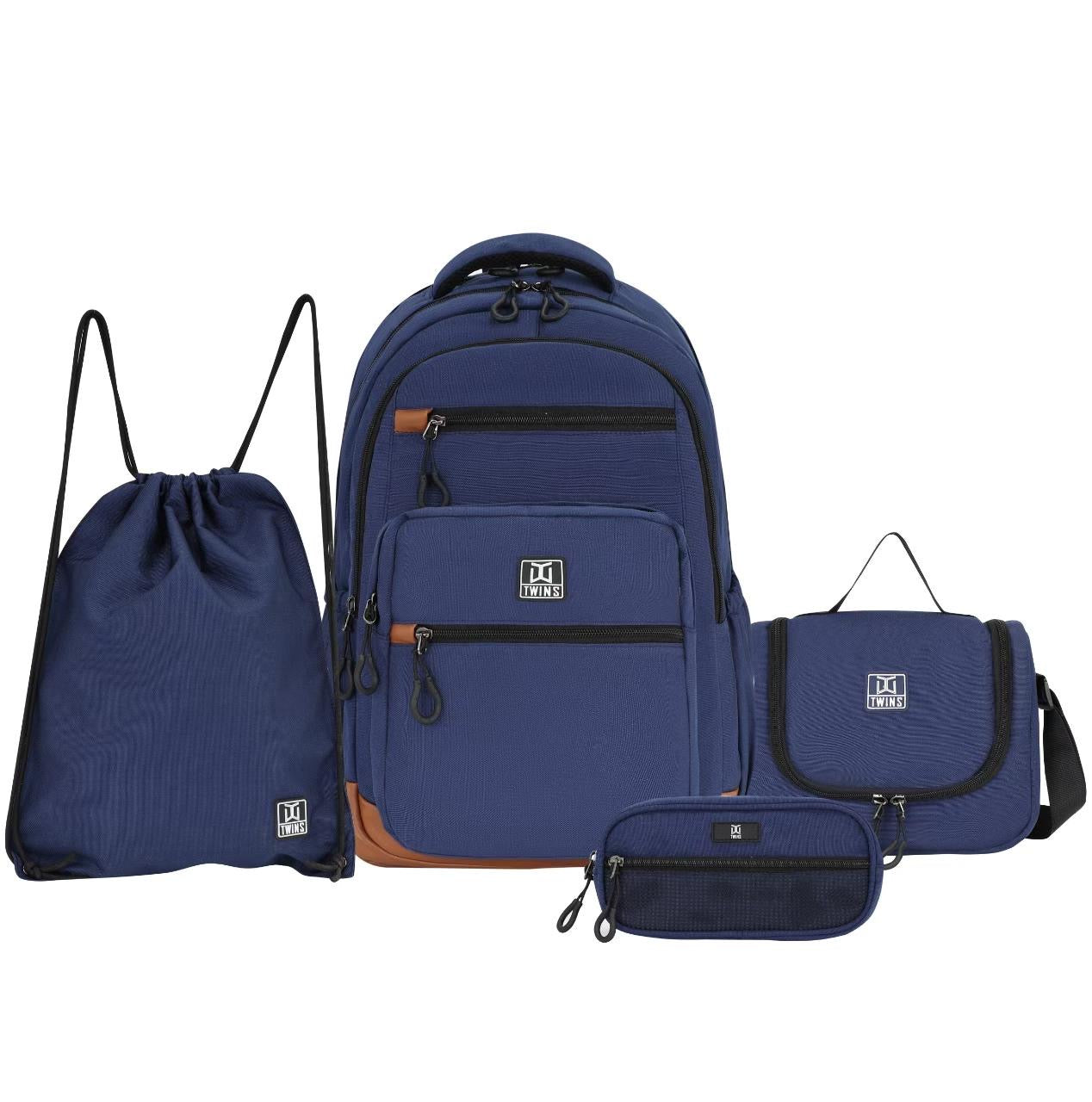 Twins Back to School Backpack Set 4 Pcs || مجموعة العودة الى المدرسة طقم ٤ قطع جنطة طهر و مقلمة و شنطة اكل و حقيبة رياضة #2