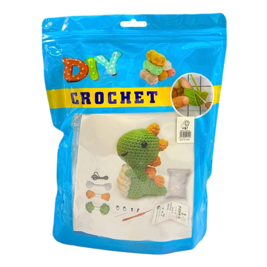 Dinosaur Crochet Package with Turorial	مجموعة كروشيه مع فيديو توضيحي شكل ديناصور