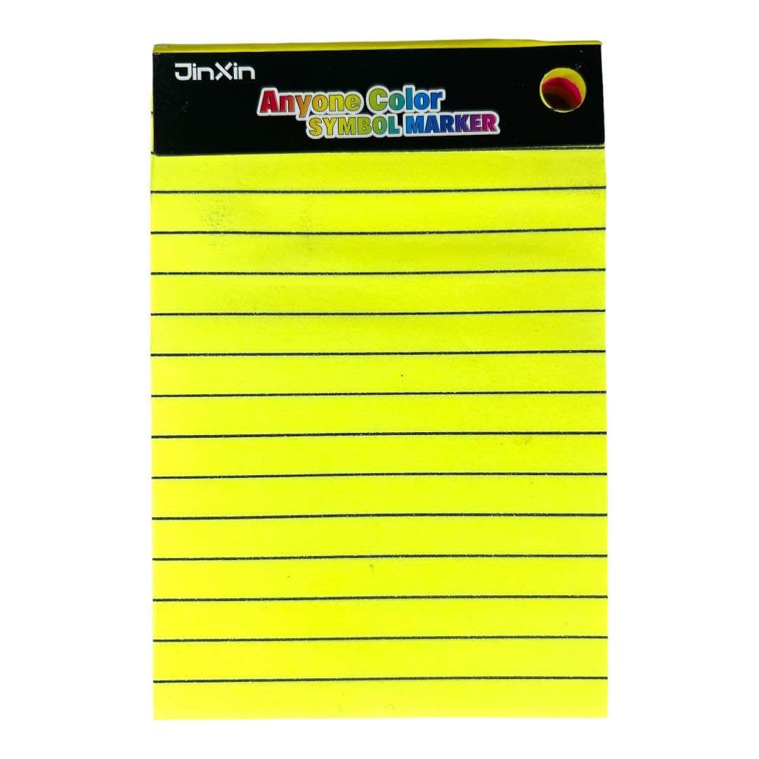 Colored Sticky Notes 15 x 10 || ورق لاصق مخطط فسفوري ستيكي نوت ١٠*١٥ سم
