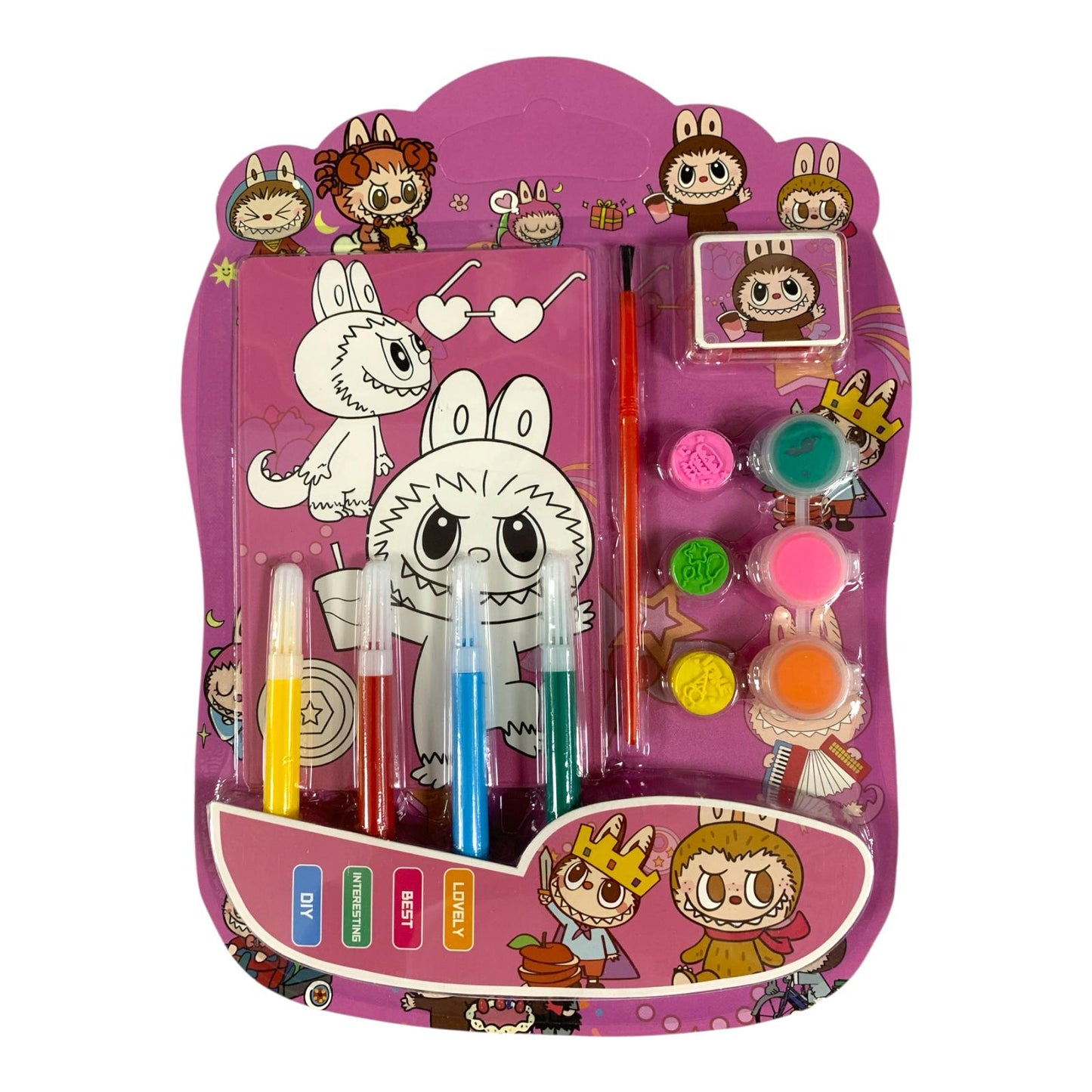 Labubu Coloring Set || مجموعة تلوين لابوبو