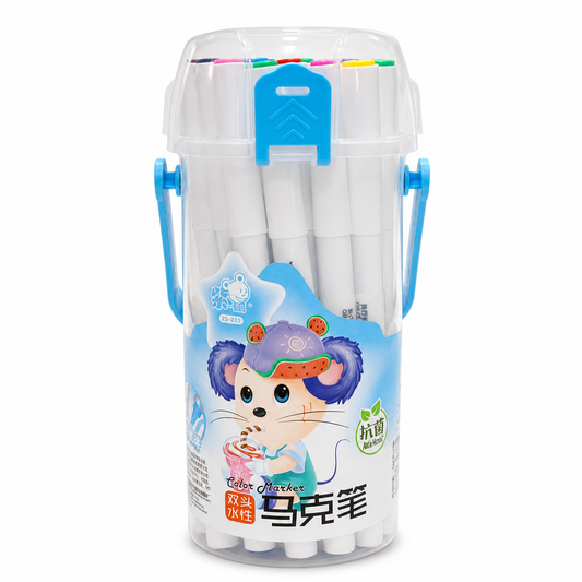 Twins Safe For Kids Colored Markers Set 24 || الوان شينية  توينز امنة للاطفال 24 لون