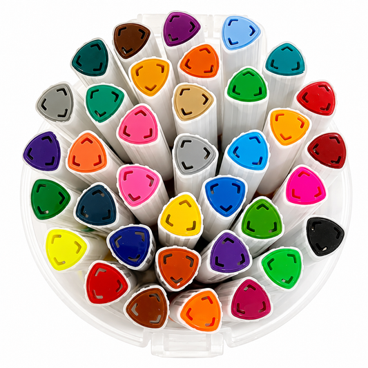 Twins Safe For Kids Colored Markers Set 36 || الوان شينية  توينز امنة للاطفال 36 لون