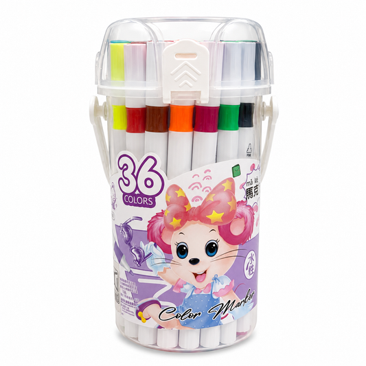 Twins Safe For Kids Colored Markers Set 36 || الوان شينية  توينز امنة للاطفال 36 لون