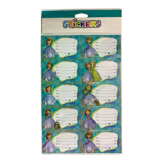 Sofia the First Name Stickers for School || ملصقات اسم "صوفيا الأولى" للمدرسة