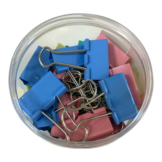 Colored Binder Clips 25 ml 48 Pcs || بايندر كليبس ملون ٢٥ مل عدد ٤٨ حبة