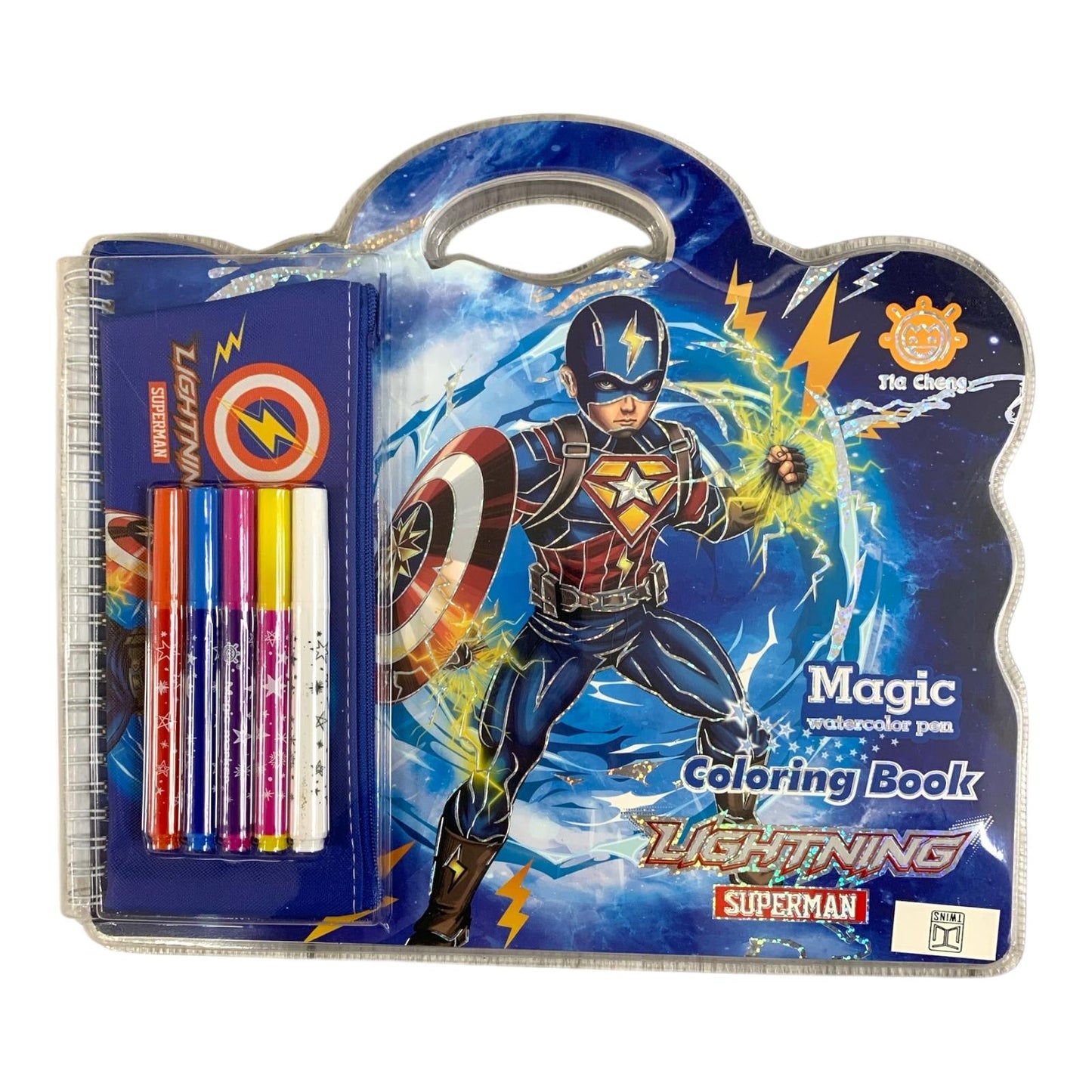 Colour Magic Colouring Book Captain America Set Markers  || الوان واتر كلر ماركر مع دفتر تلوين كابتن امريكا