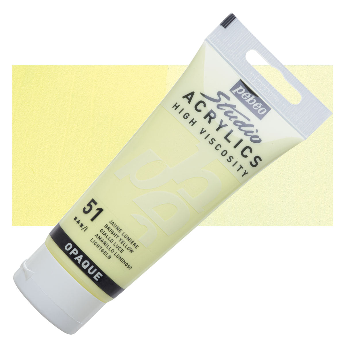 Pebeo Studio Acrylics High Viscosity 100 ml Dark Bright Yellow || الوان بيبيو اكريليك 100 مل اصفر برايت