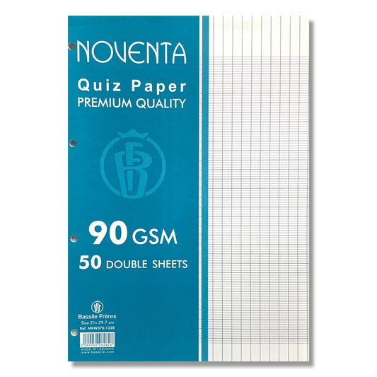 LFK Noventa Quiz Paper 50 Sheets || باكيت ورق المدرسة الفرنسية شد ٥٠ ورقة