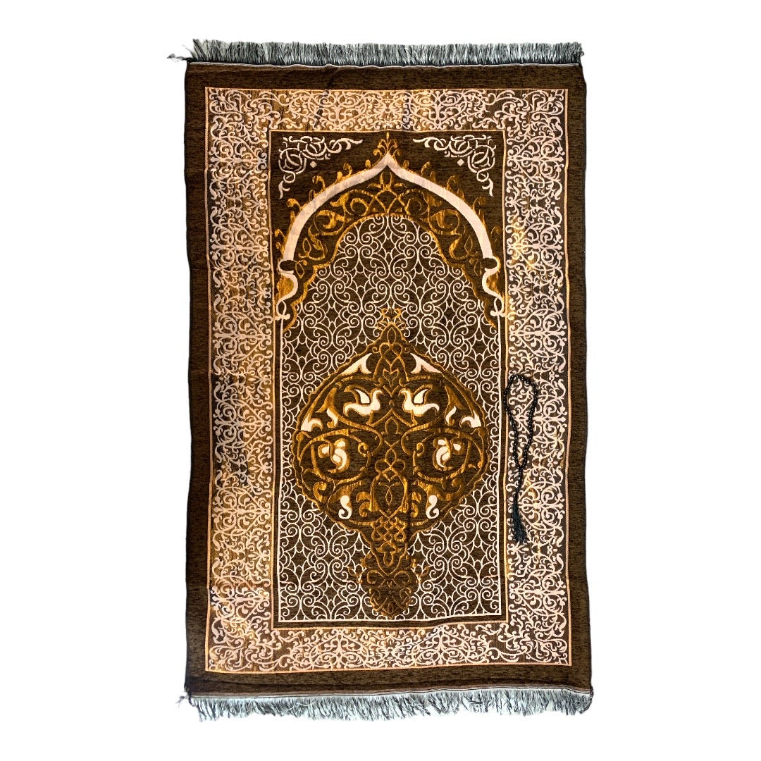 سجادة صلاه للأطفال حجم 70*110 لون ذهبي