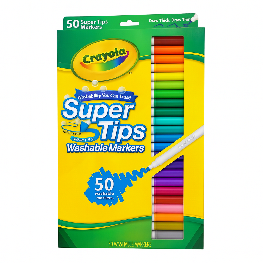 Crayola Super Tips Washable Markers 50 Colors || الوان شينية كرايولا ٥٠ لون