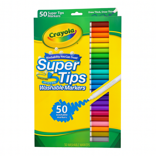 Crayola Super Tips Washable Markers 50 Colors || الوان شينية كرايولا ٥٠ لون