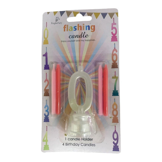 Numbered Candles With 4 Pink Candles || شمعة عيدميلاد ارقام مع ٤ شموع لون وردي