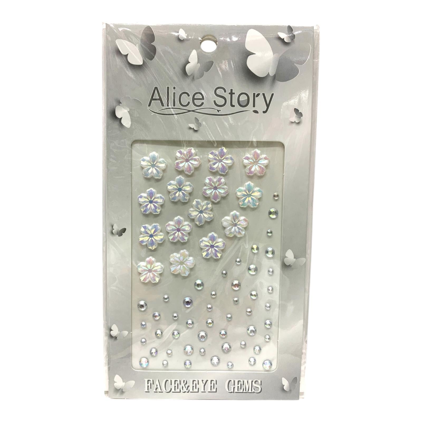 Silver Alice Story Face and Eye Stickers || ستيكر للخدود لون فضي